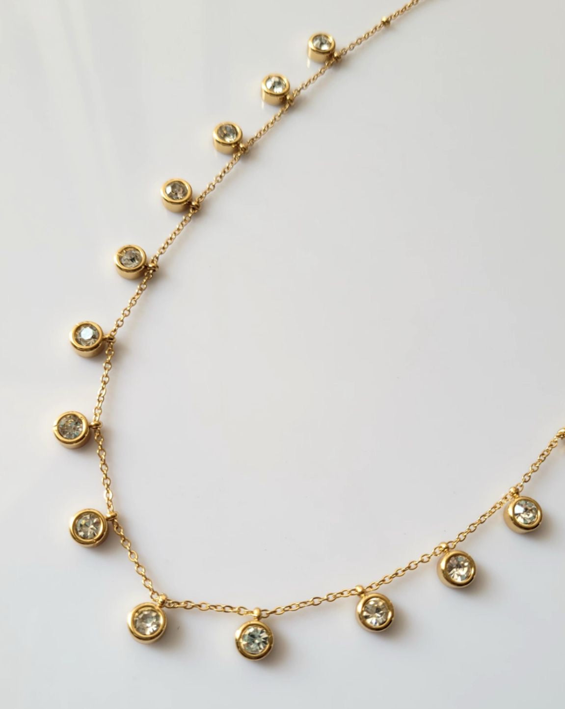 Zircon charm necklace