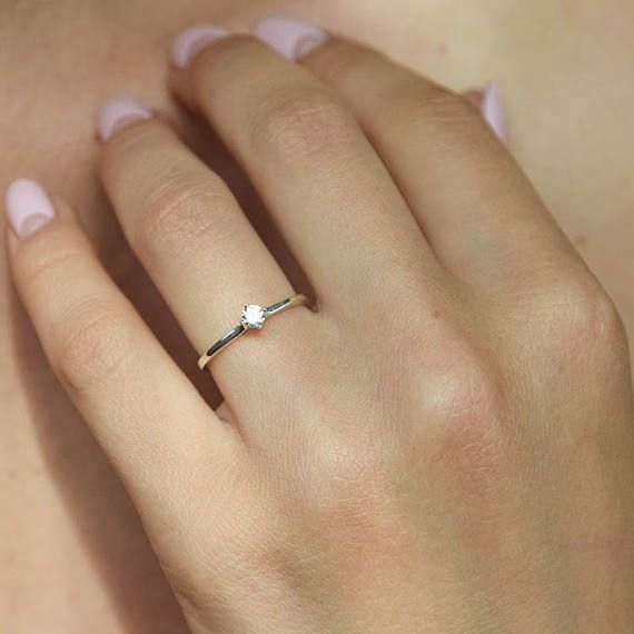 herz single diamond ring