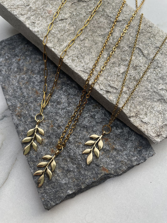 leaf necklace