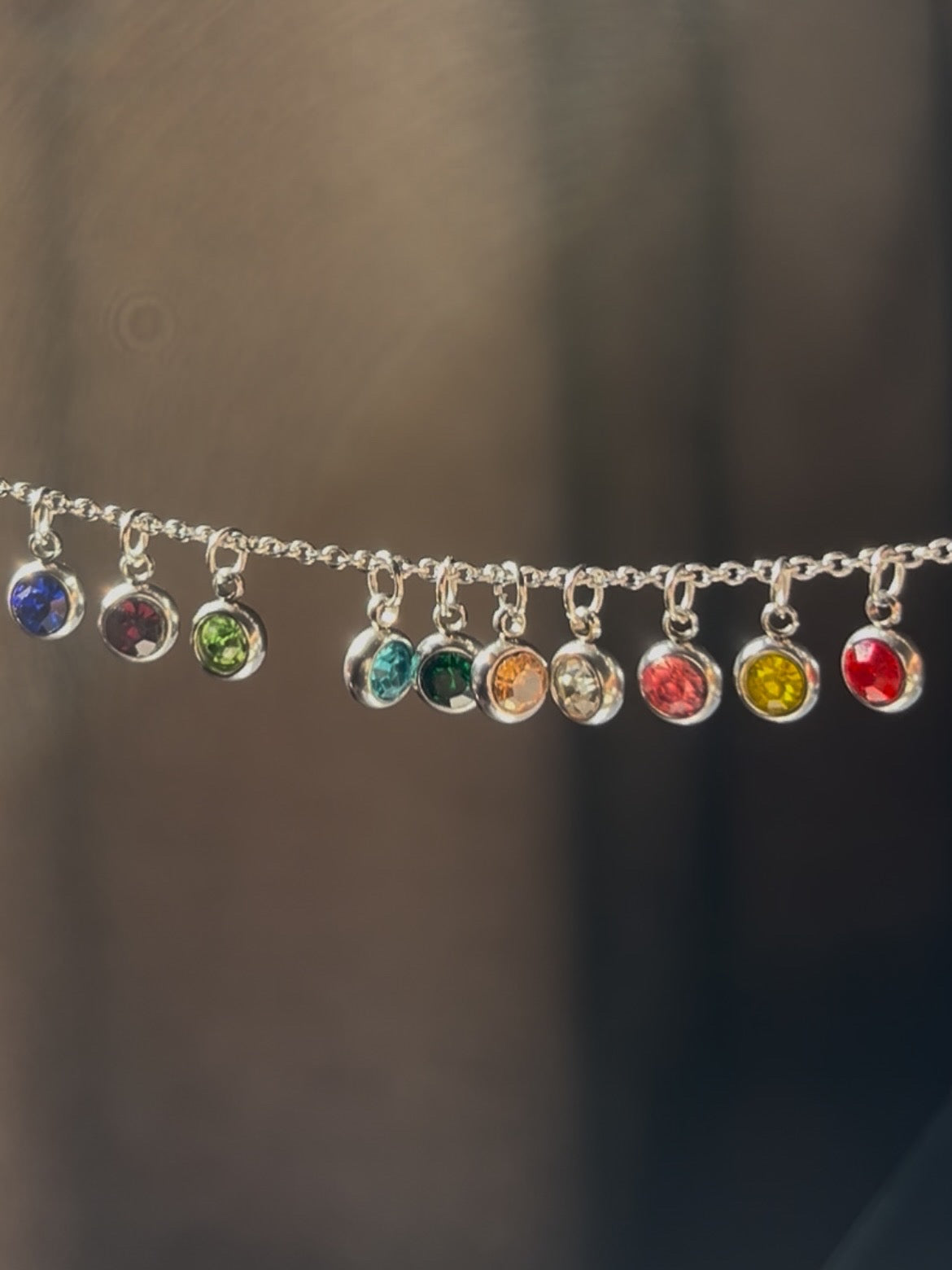 silver stone necklace