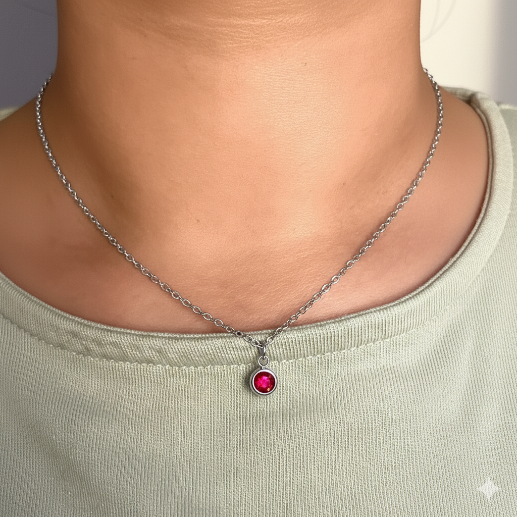 Birthstone necklace (Gold)